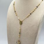 collana rosario con croce milleluci in oro18kt-14.00gr 60cm
